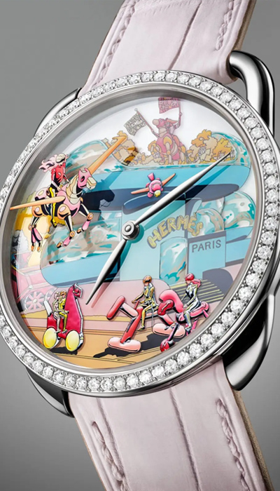 爱马仕Arceau Hermès locomotion “超现实爱马仕枢纽”腕表